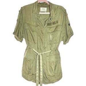 Bershka Olive Green Utility Jacket